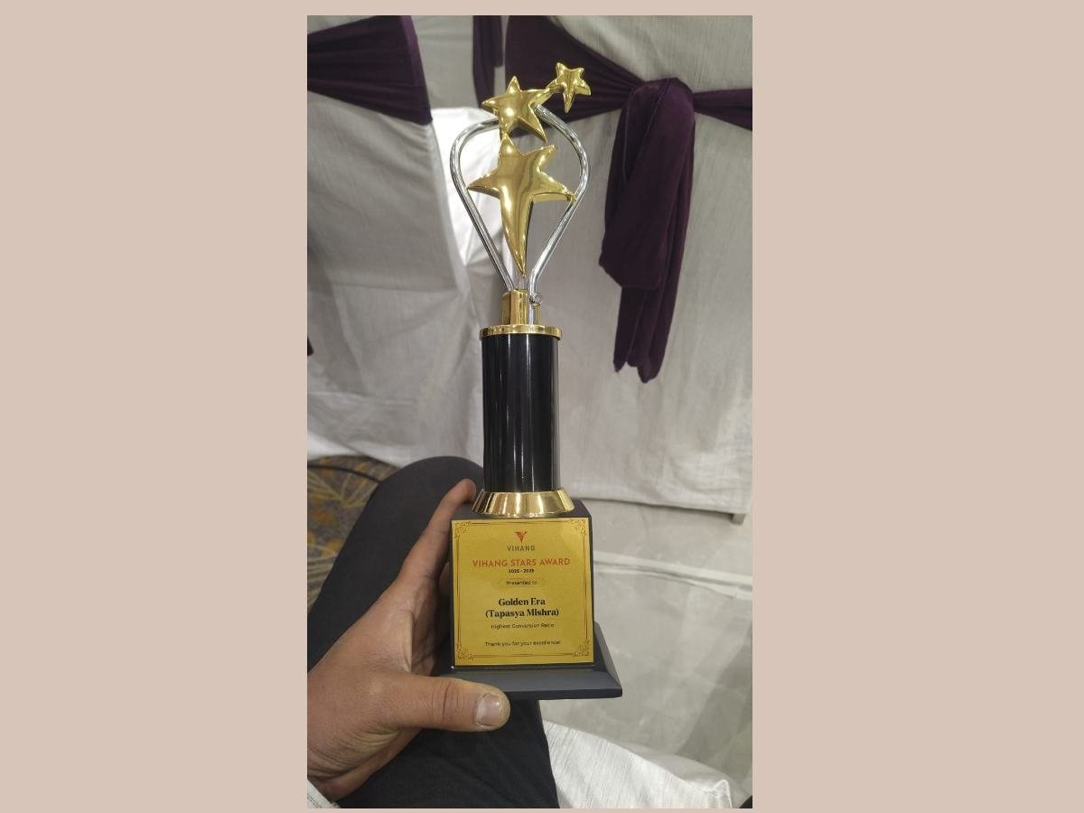 Vihang Stars Award trophy 2025-2026 for highest conversion ratio, Golden Era